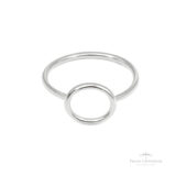 Anel Círculo Vazado em Prata - Prata Universal