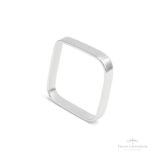 Anel Formato Quadrado em Prata - Prata Universal