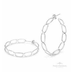 Argola Cadeado N3 em Prata - Prata Universal