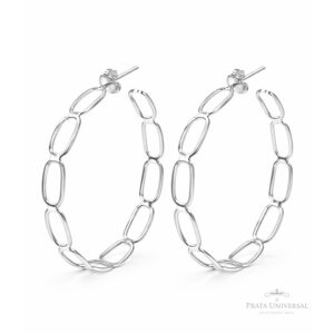 Argola Cadeado N3 em Prata - Prata Universal