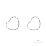 Argola Coração de Lado N1 em Prata - Prata Universal