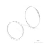 Argola Folha G Retangular em Prata - Prata Universal