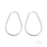 Argola Gota P Retangular em Prata - Prata Universal