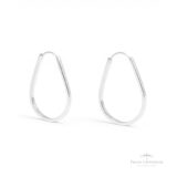 Argola Gota P Retangular em Prata - Prata Universal