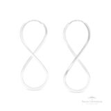 Argola Infinito P Quadrada em Prata - Prata Universal