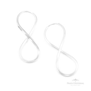 Argola Infinito P Quadrada em Prata - Prata Universal