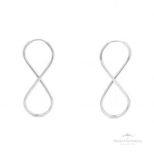 Argola Infinito P Redonda em Prata - Prata Universal