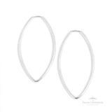 Argola Navete G Quadrada em Prata - Prata Universal