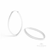 Argola Navete G Retangular em Prata - Prata Universal