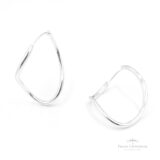 Argola Orgânica N1 Triangular em Prata - Prata Universal