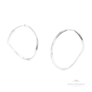 Argola Orgânica N2 em Prata - Prata Universal