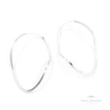 Argola Orgânica N3 Triangular em Prata - Prata Universal