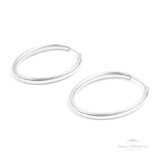 Argola Oval P Retangular em Prata - Prata Universal