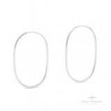 Argola Oval Redonda em Prata - Prata Universal