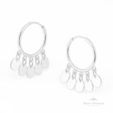 Argola Pingentes Círculos N1 em Prata - Prata Universal