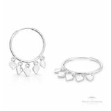 Argola Pingentes Corações N1 em Prata - Prata Universal