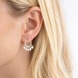 Argola Pingentes Corações N1 em Prata - Prata Universal