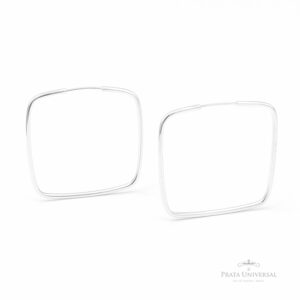 Argola Quadrada em Prata - Prata Universal