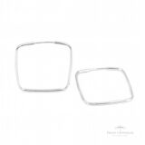 Argola Quadrada Redonda em Prata - Prata Universal