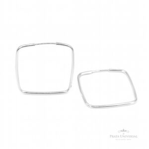 Argola Quadrada Redonda em Prata - Prata Universal
