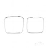 Argola Quadrada Redonda em Prata - Prata Universal