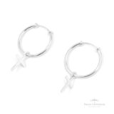 Argola Redonda com Cruz em Prata - Prata Universal