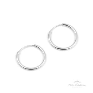 Argola Redonda Fina N1 em Prata - Prata Universal