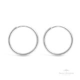 Argola Redonda Fina N2 em Prata - Prata Universal