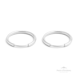 Argola Redonda Fina N2 em Prata - Prata Universal