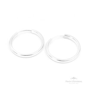 Argola Retangular N1 em Prata - Prata Universal