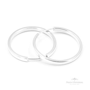 Argola Retangular N2 em Prata - Prata Universal