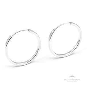 Argola Retangular N2 em Prata - Prata Universal