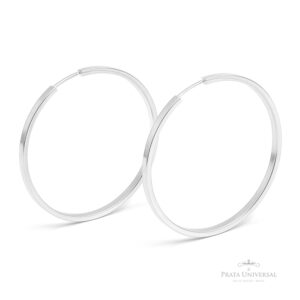 Argola Retangular N5 em Prata - Prata Universal