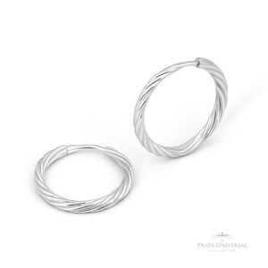 Argola Riscadinha N1 em Prata - Prata Universal