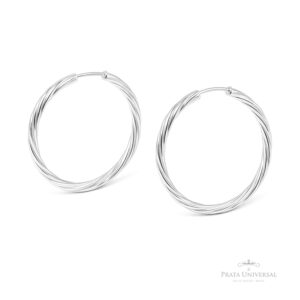 Argola Riscadinha N2 em Prata - Prata Universal