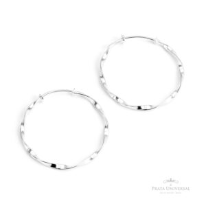 Argola Torcida N5 em Prata - Prata Universal