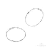 Argola Torcida N6 em Prata - Prata Universal