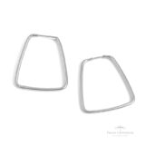 Argola Triângulo Redonda em Prata - Prata Universal