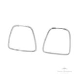 Argola Triângulo Redonda em Prata - Prata Universal