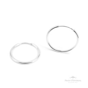 Argola Tubular N4 em Prata - Prata Universal