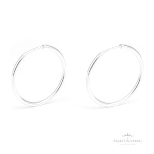 Argola Tubular N6 em Prata - Prata Universal