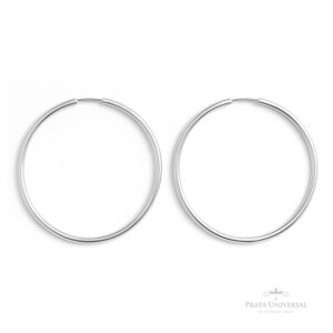 Argola Tubular N7 em Prata - Prata Universal