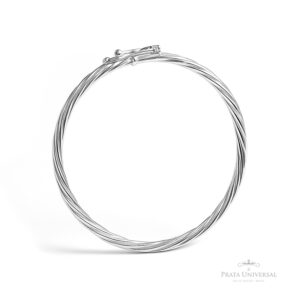 Bracelete Torcido em Prata - Prata Universal