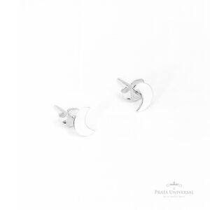 Brinco Lua Segundo Furo em Prata - Prata Universal
