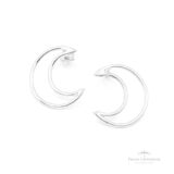 Brinco Lua Vazada G em Prata - Prata Universal