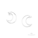 Brinco Lua Vazada G em Prata - Prata Universal