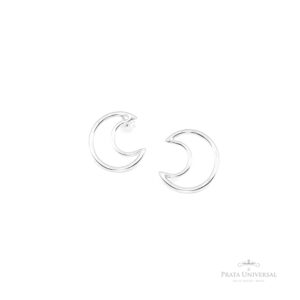 Brinco Lua Vazada P em Prata - Prata Universal