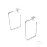 Brinco Retangular P em Prata - Prata Universal