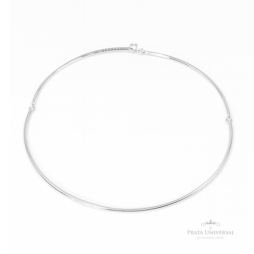 Choker Aro Inteiro em Prata - Prata Universal Choker Aro Inteiro em Prata - Prata Universal