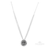 Choker Flor de Eletroformação em Prata - Prata Universal